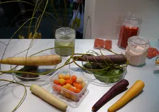 Bejo Zaden heeft zaad van witte, gele en oranje wortels. De kant-en-klare snack ziet er aanlokkelijk uit.