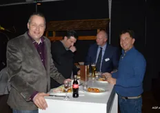 Ferry Breeuwer van Gavita, Don Kester van Horticoop, Gerard van den Bos van Cargoboss en Martin van Binkel van Gavita