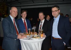 Rene de Beer, John Hagers, Steven Enneman en Frank Midavaine van Rabobank Ridderkerk